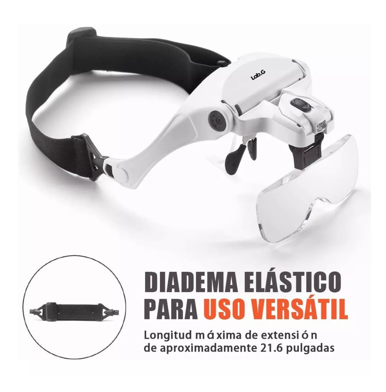 Foto 5 pulgar | Lentes Lupa Lab.g Con Luz Led Multiusos Blanco