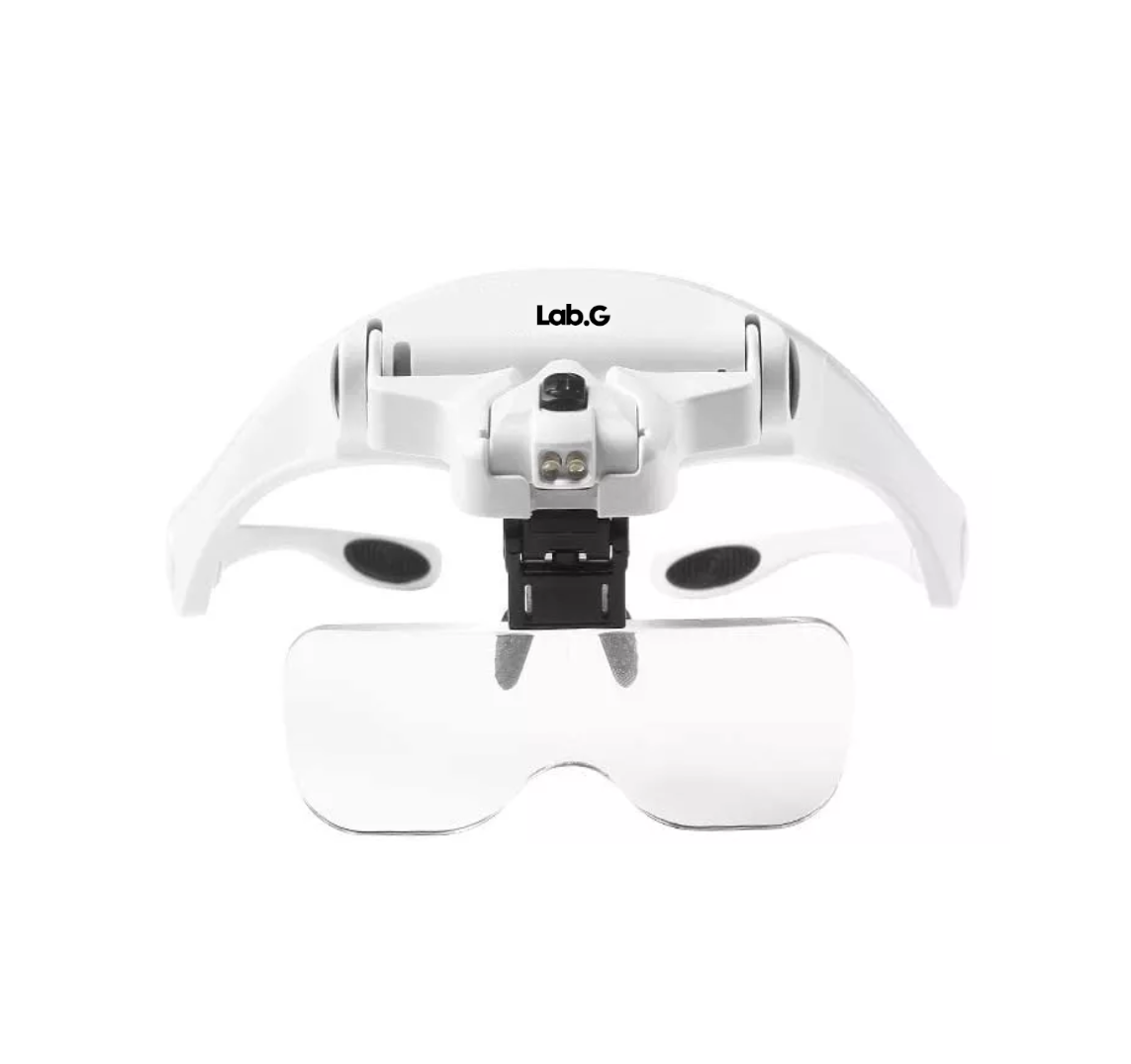 Foto 2 pulgar | Lentes Lupa Luz Led Para Microblading, Pestañas  Lab.g Blanco