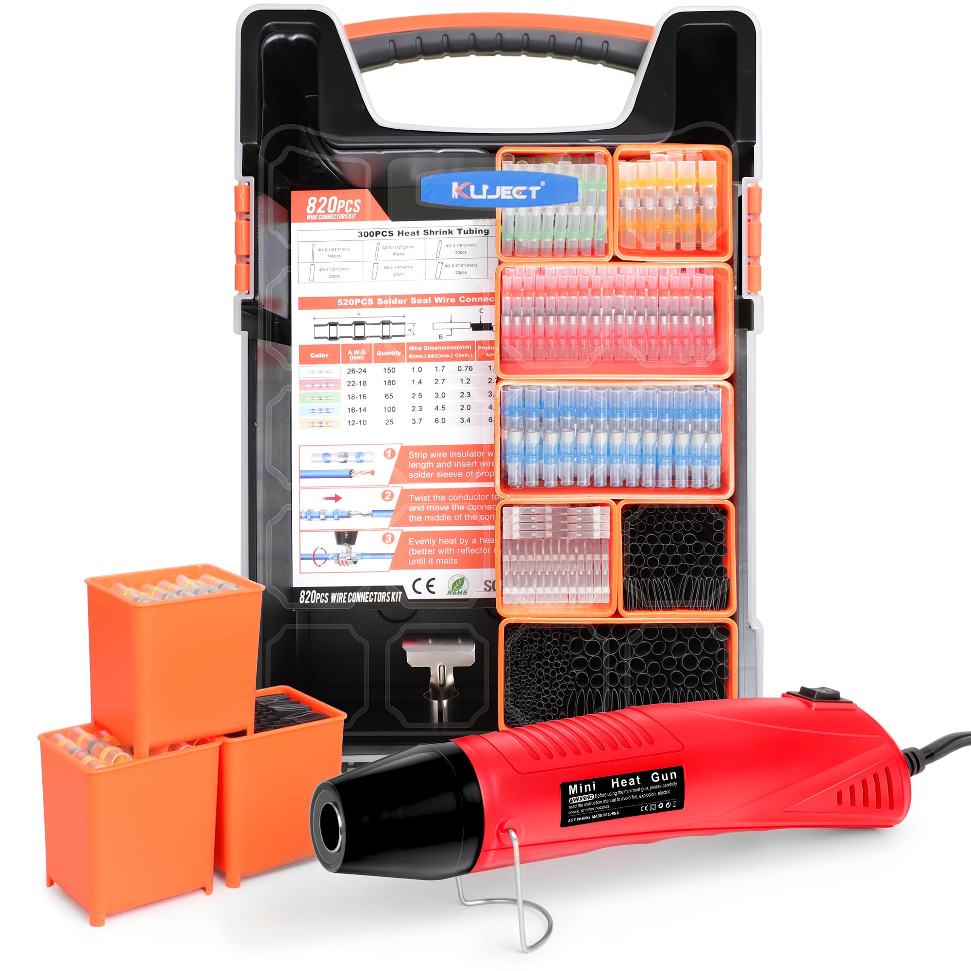 Foto 2 pulgar | Kit De Conectores De Alambre Y Tubos Termorretráctiles Para Soldadura | Kuject - Venta Internacional.
