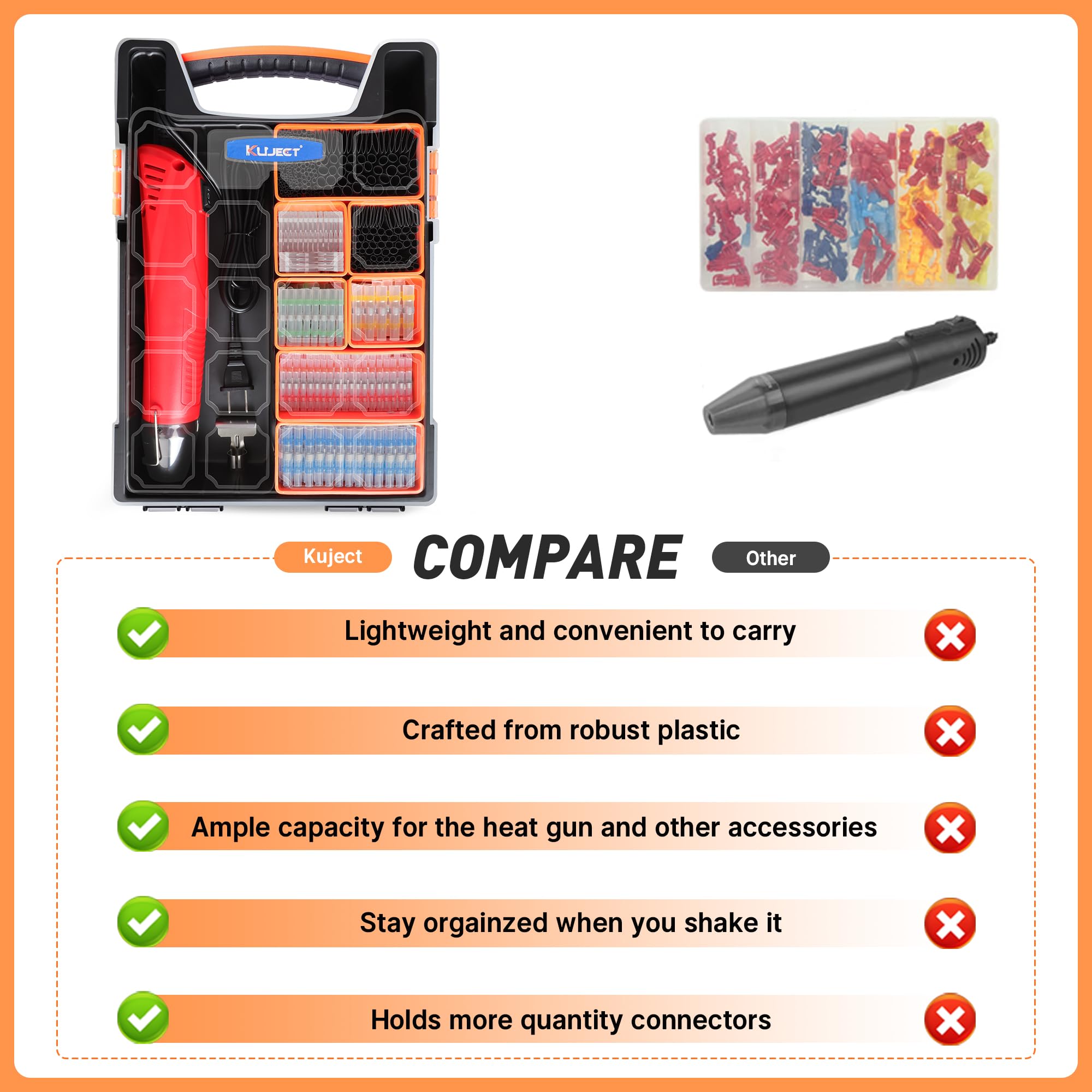 Foto 2 | Kit De Conectores De Alambre Y Tubos Termorretráctiles Para Soldadura | Kuject - Venta Internacional.