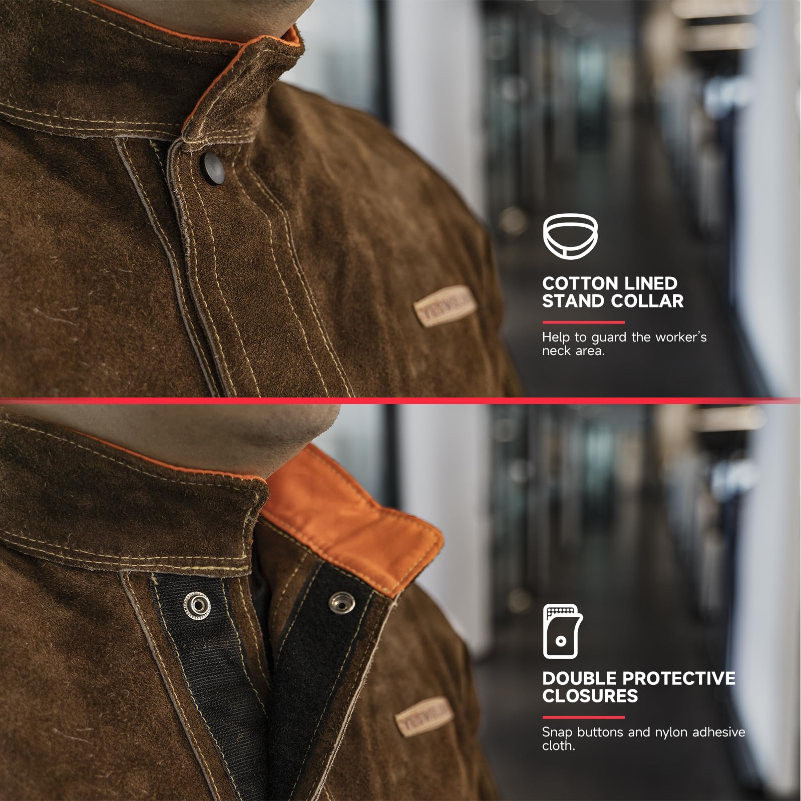 Foto 3 | Chaqueta De Soldadura Yeswelder Leather Para Hombre Y Mujer Heavy Duty - Venta Internacional.