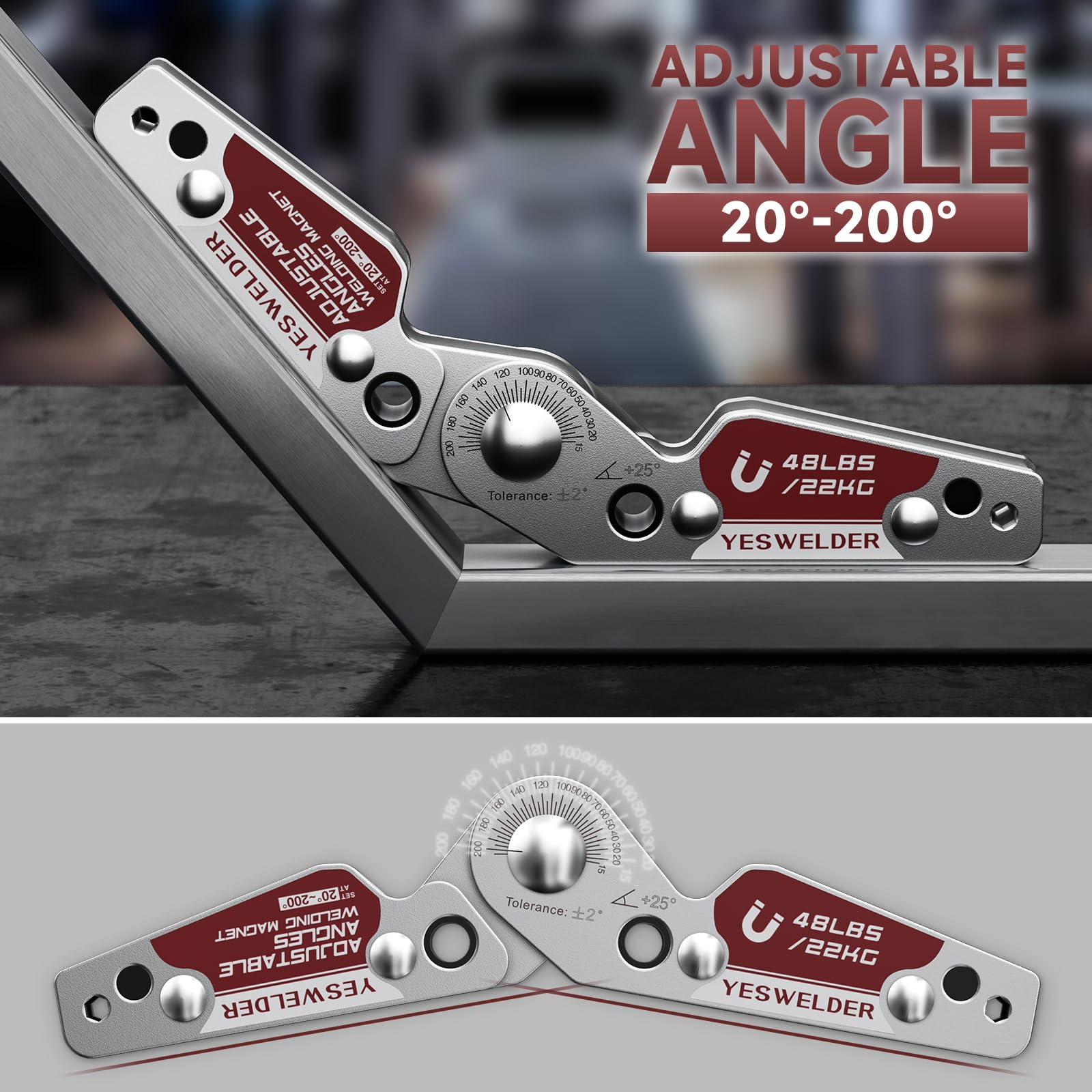 Foto 5 pulgar | Imán De Soldadura Yeswelder, Ángulo Ajustable 20-200°, 22 Kg - Venta Internacional.