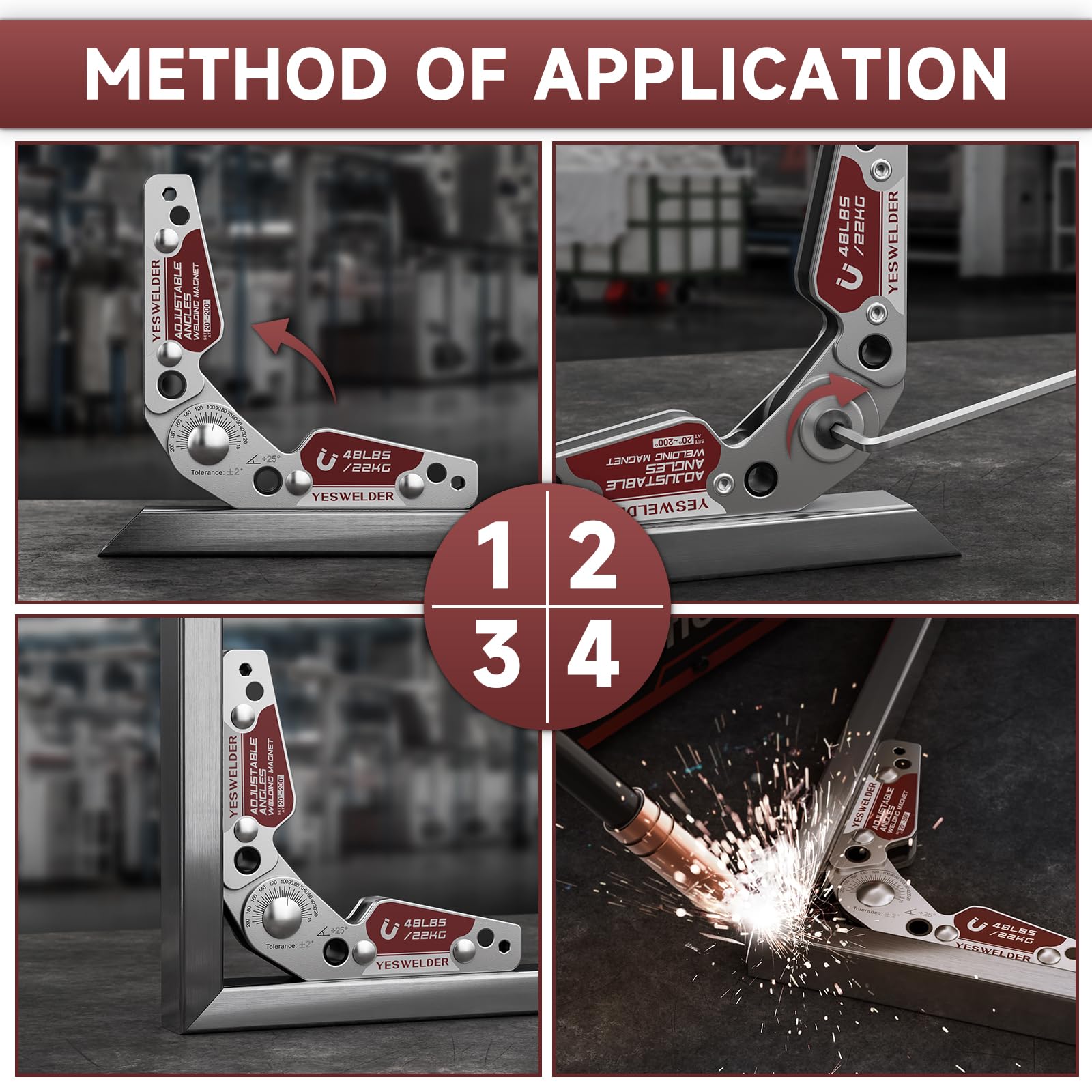 Foto 7 pulgar | Imán De Soldadura Yeswelder, Ángulo Ajustable 20-200°, 22 Kg - Venta Internacional.