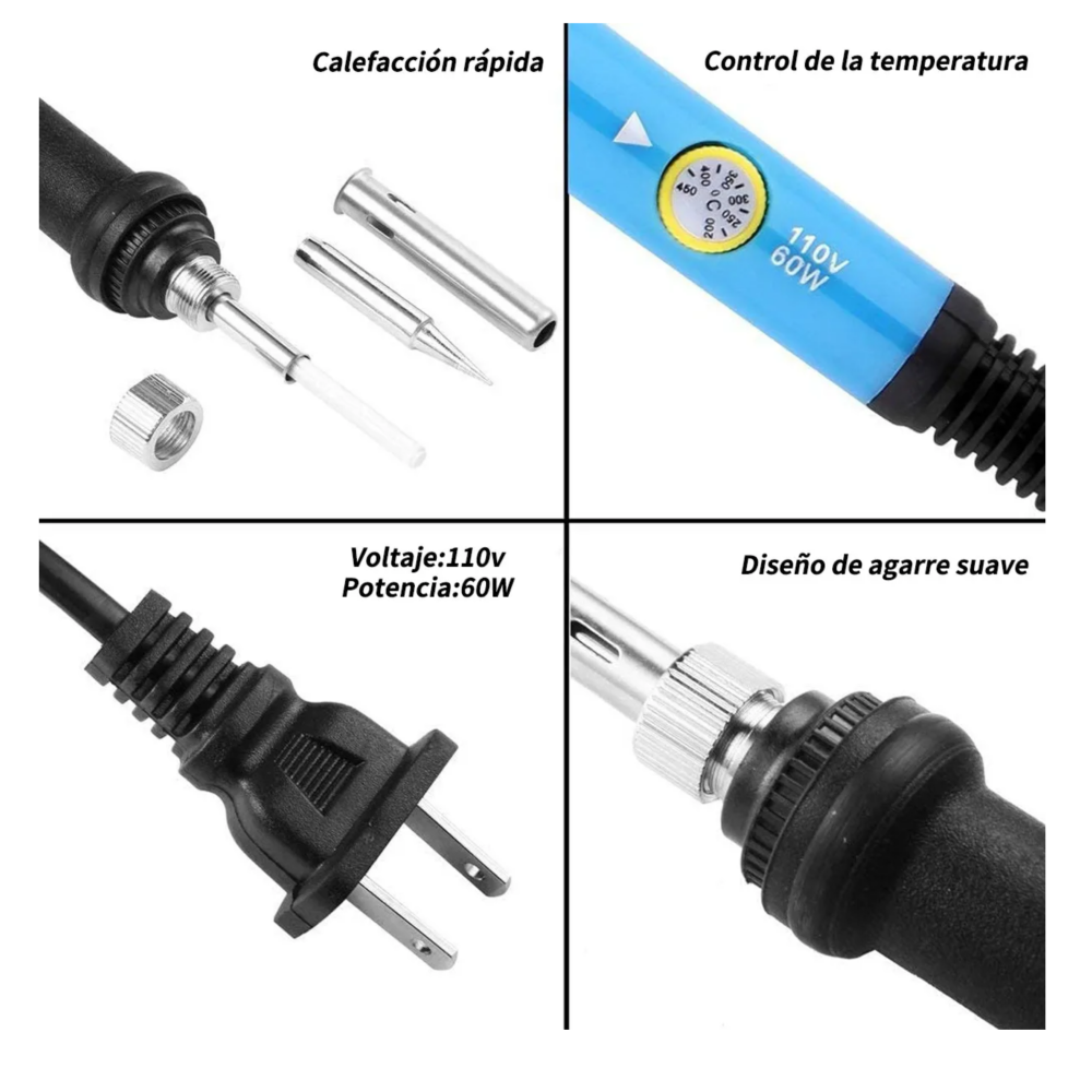 Foto 4 pulgar | ''kit De Soldador Eléctrico De Temperatura Regulable Completo Lab.g  Multicolor ''