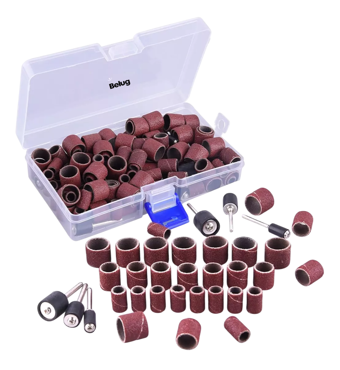 Foto 2 pulgar | Kit 132 Lijas Tambor G80 G100 G120 para Dremel Mandriles V3 Guinda