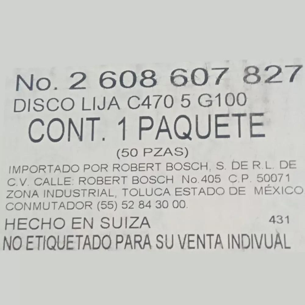 Foto 5 pulgar | Disco De Lija Bosch Velcro De 125mm 5 Pulgadas Grano 40 C470