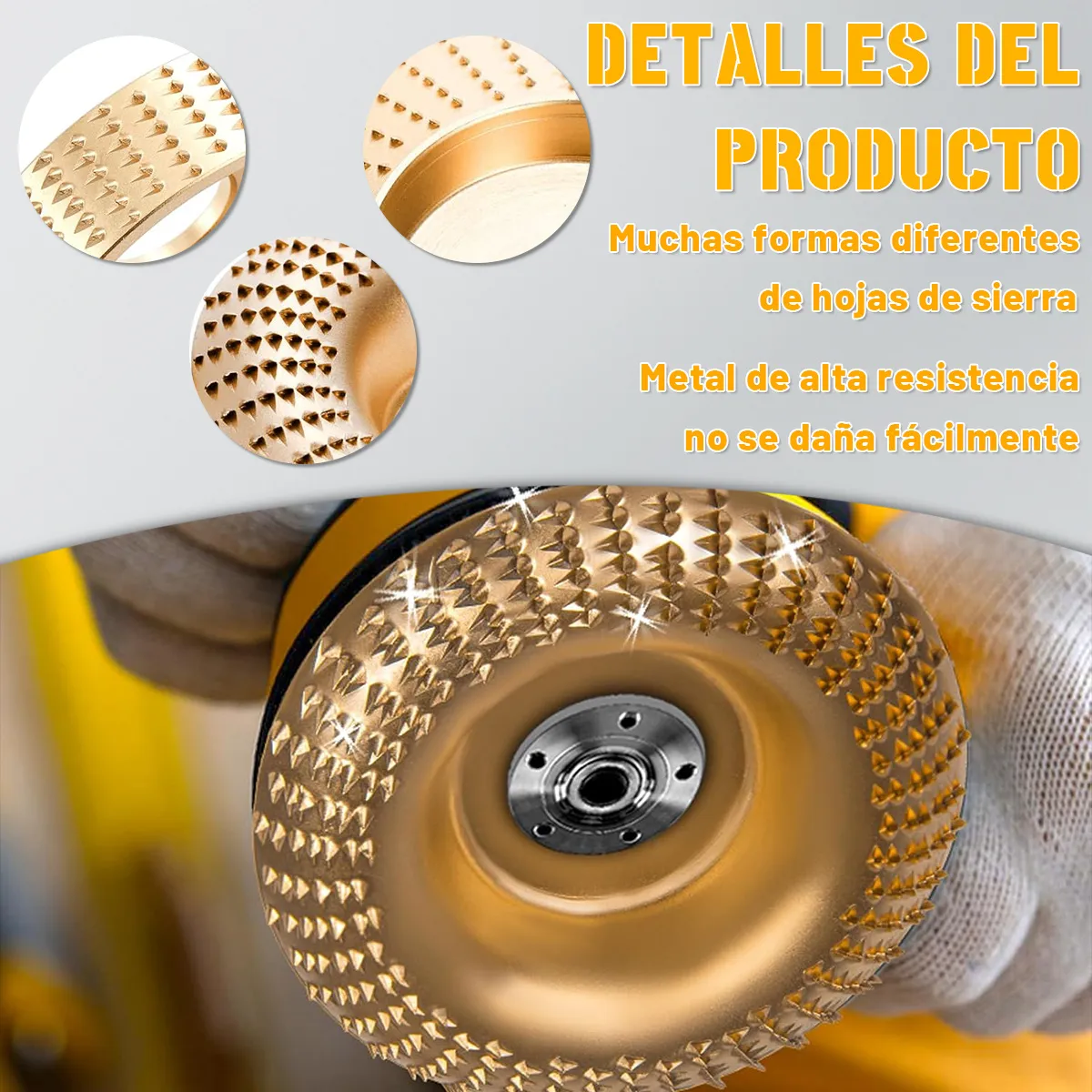 Foto 3 | Juego De 20 Discos  Lab.g Para Tallar Madera Y Llave Amoladora Dorado Guinda