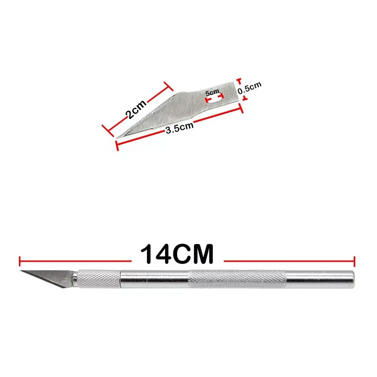 Foto 4 pulgar | Cutter Exacto con 100 Navajas de Repuesto Eo Safe Imports ESI-10920 Plateado