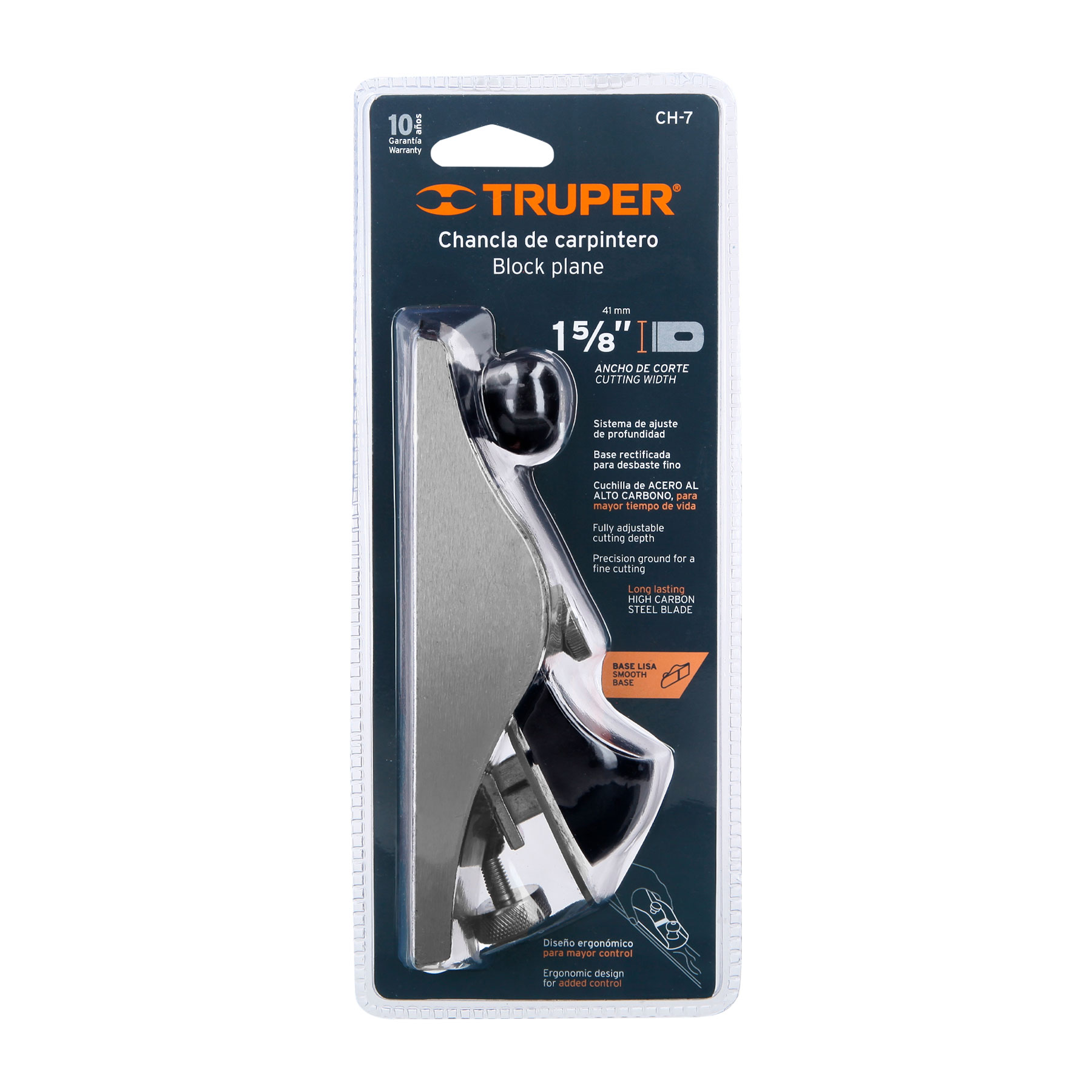 Foto 3 pulgar | Cepillo para Carpintero Truper CH-7 color Gris Tipo Chancla