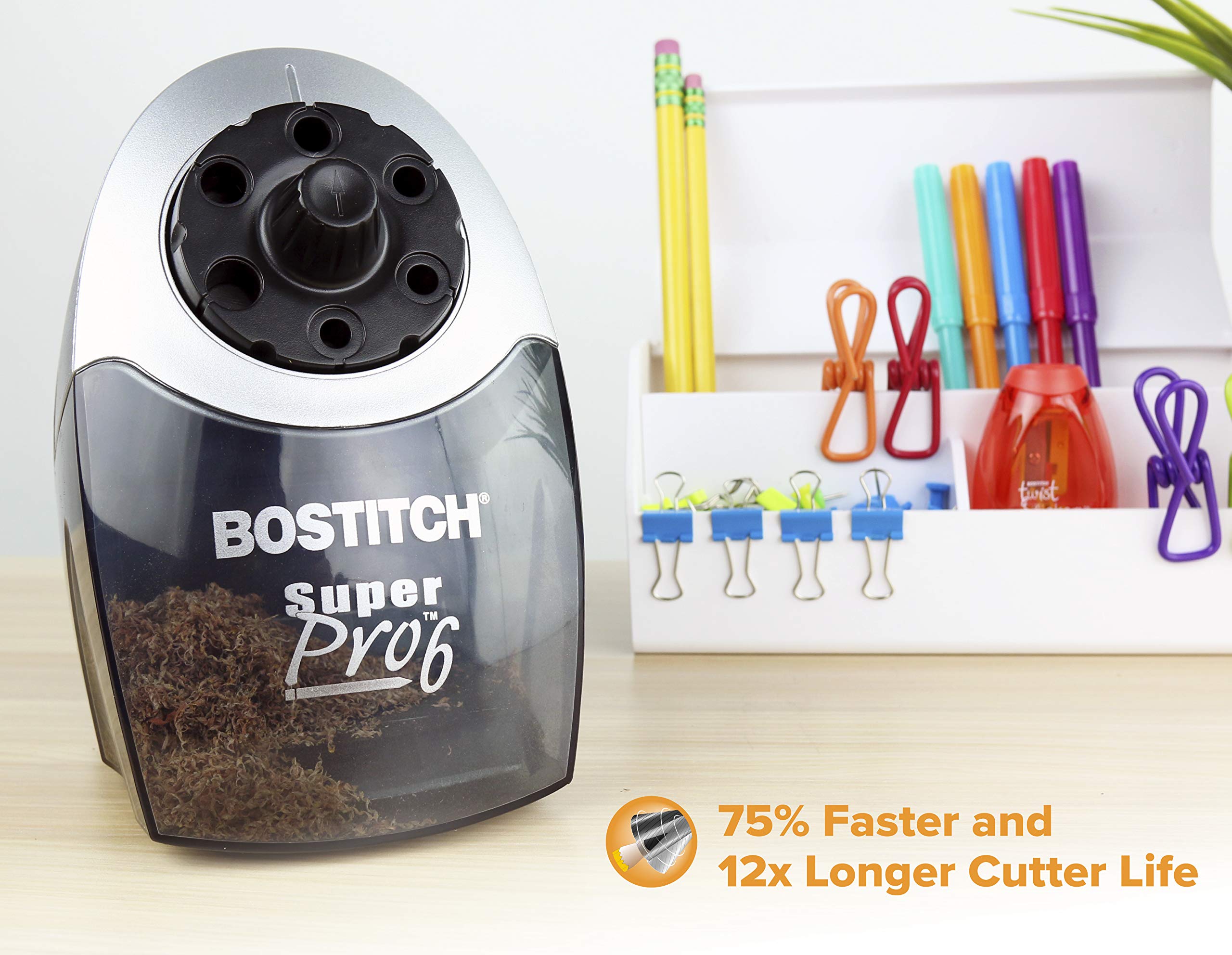 Foto 3 pulgar | Sacapuntas Bostitch Superpro6 Commercial Con 6 Agujeros, Color Gris - Venta Internacional.