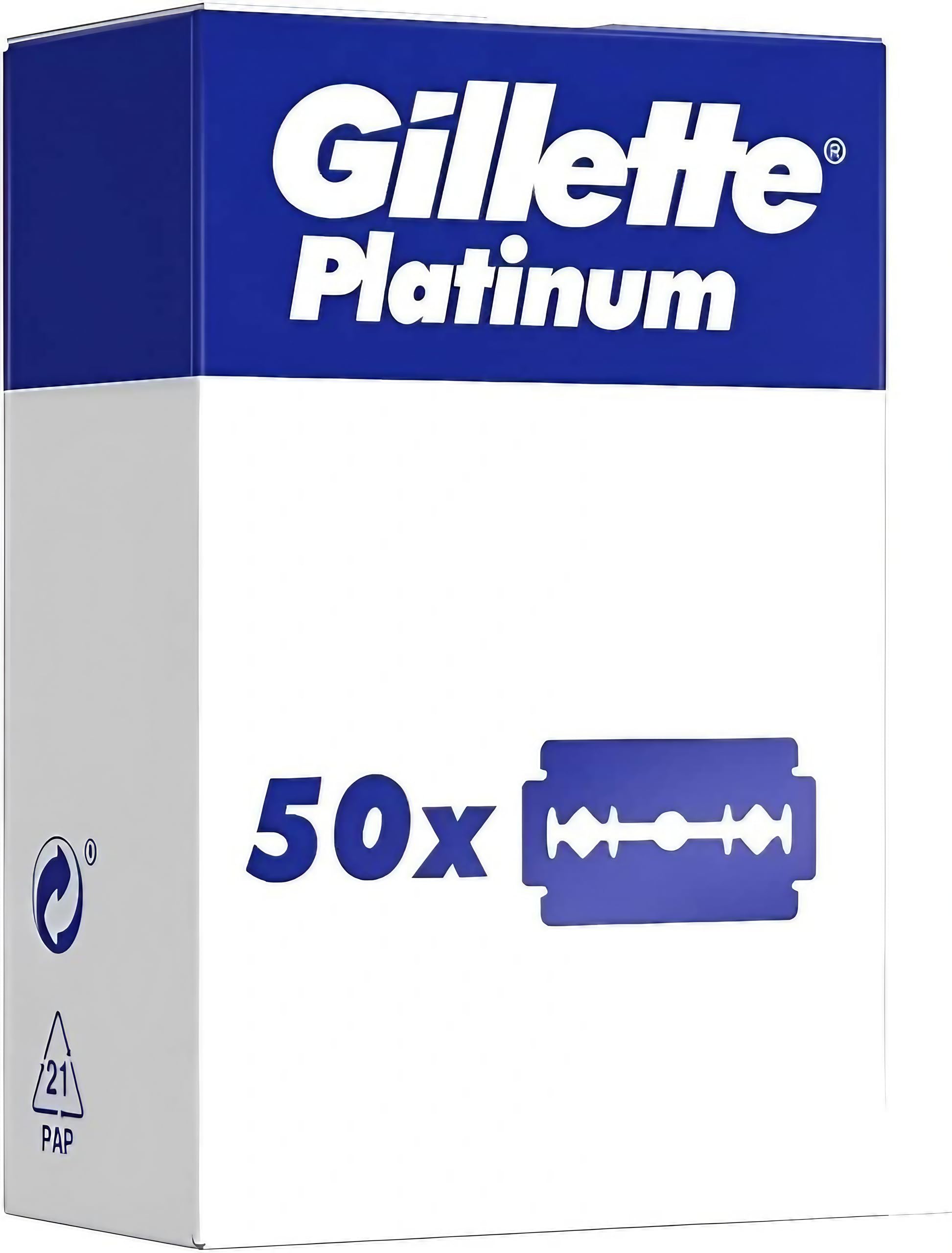 Navajas Gillette Platinum Double Edge 50 Unidades - Venta Internacional.