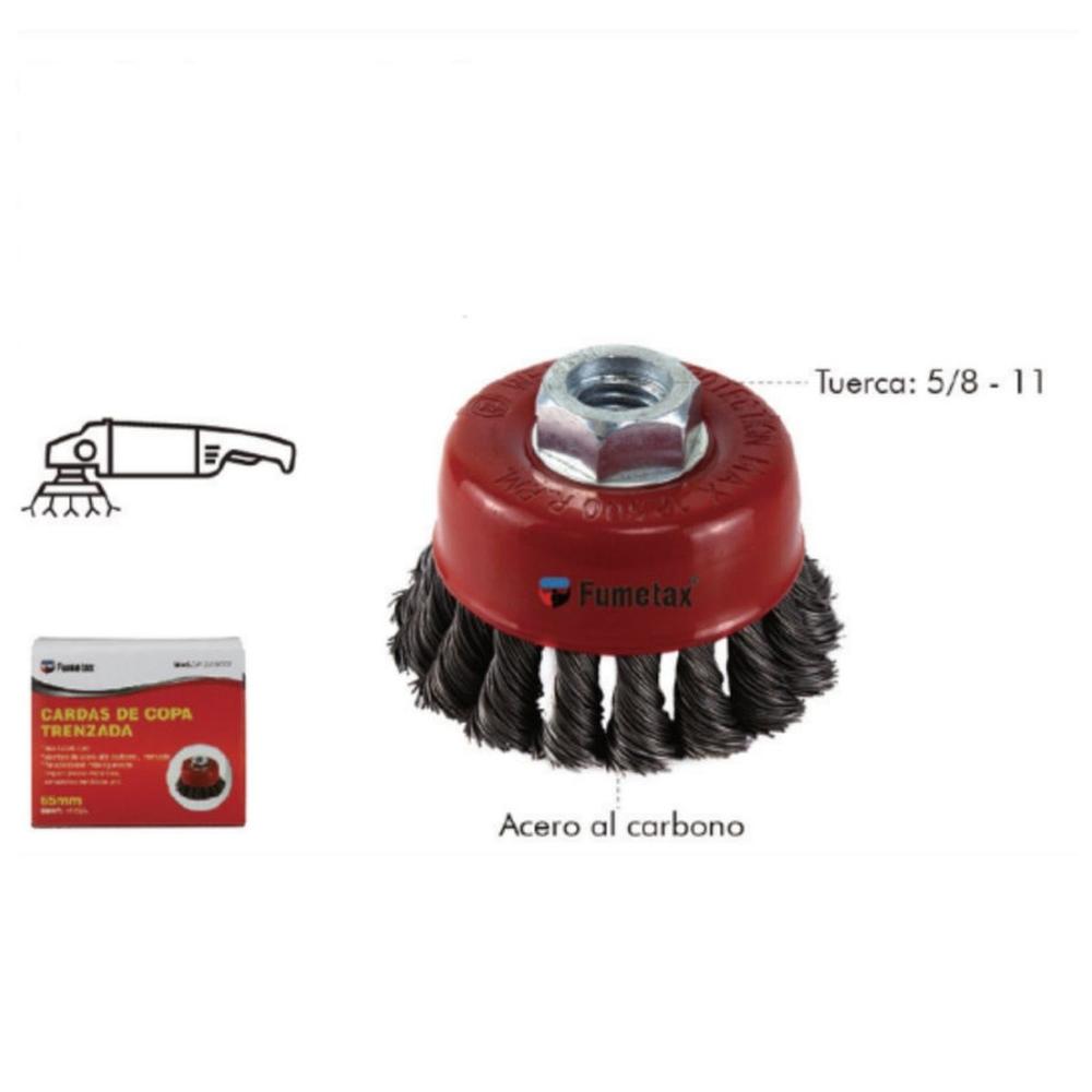 Foto 2 | Carda de Copa Fumetax Alambre Trenzado 65 mm SW-81200301