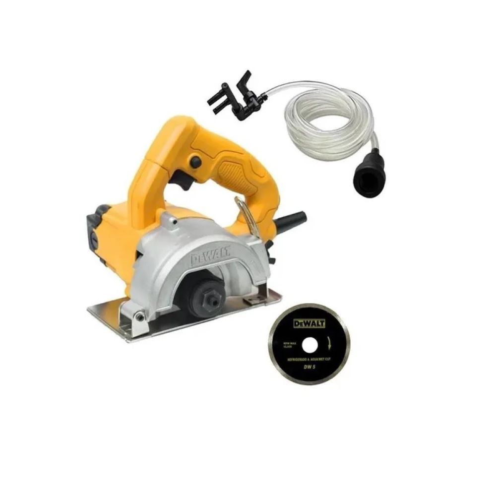 Cortadora de Mármol y Loseta Dewalt Multicolor de 125 Mm 1400w Kit con Disco