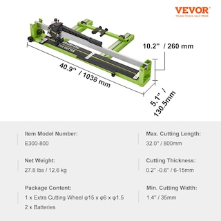 Foto 4 | Cortadora De Azulejos Vevor Manual De 80 Cm Con Guía Láser Y Marco Totalmente De Acero - Venta Internacional.