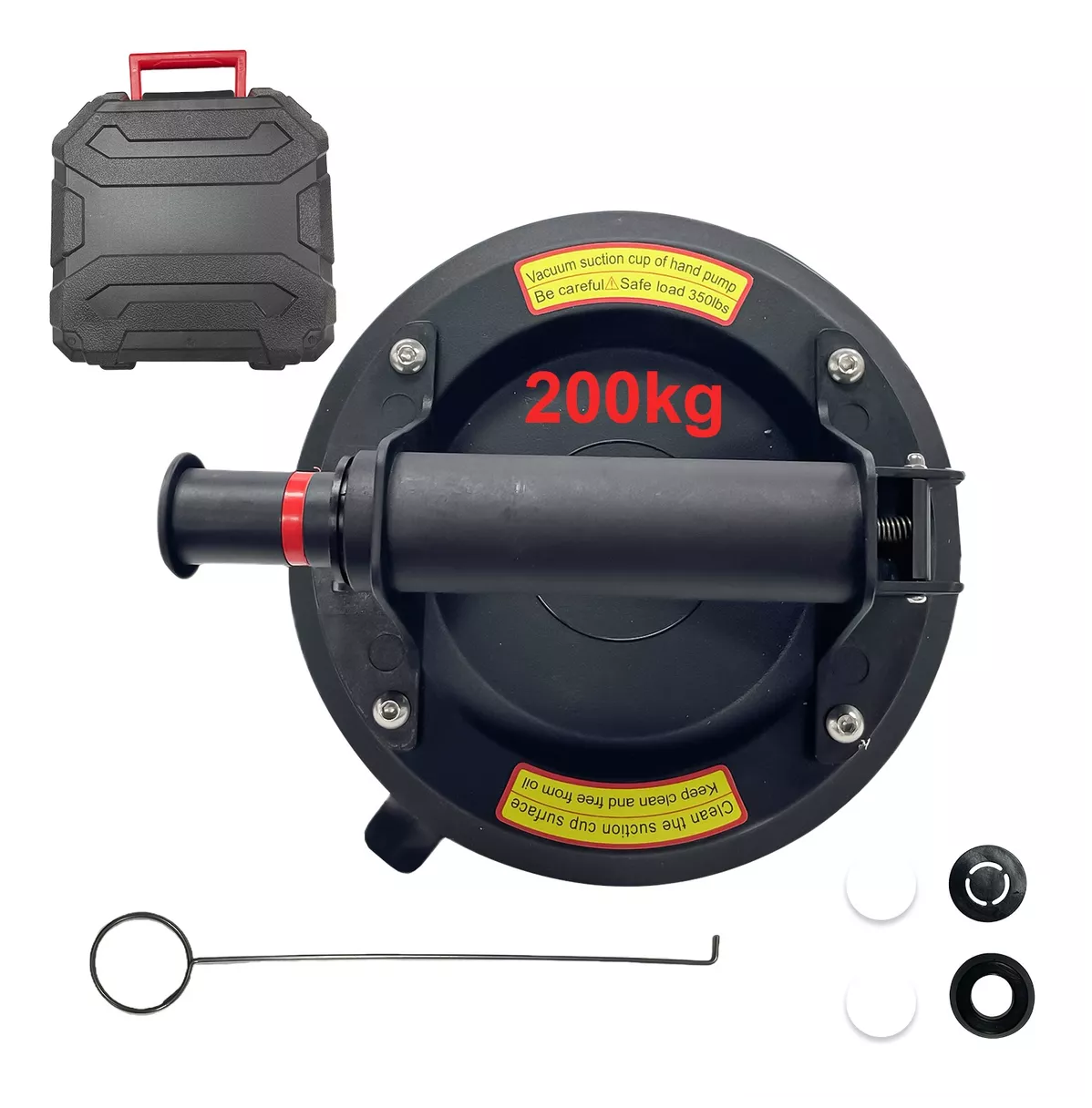 Disco De Vacío Neumático 200 Kg, Negro
