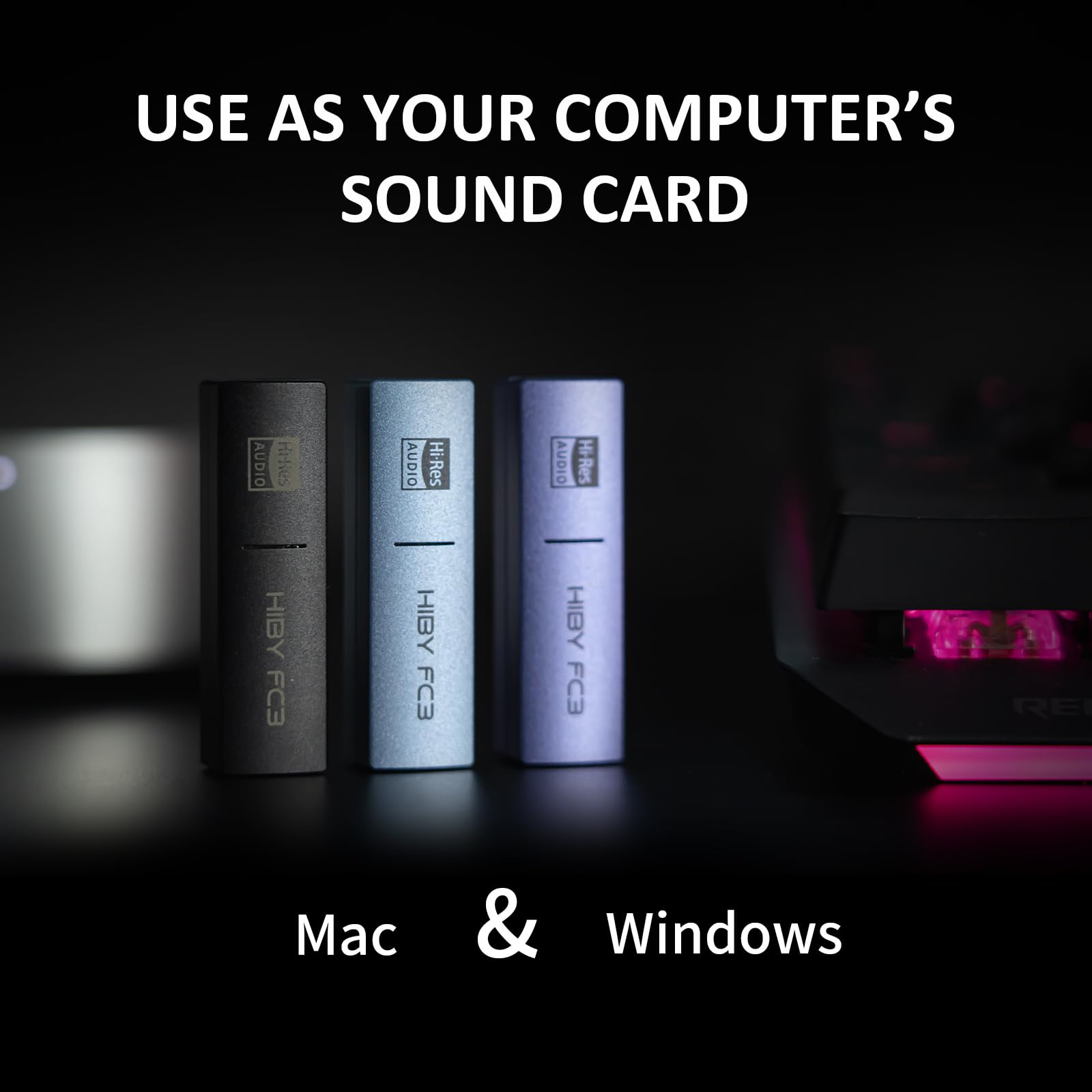 Foto 6 | Dac Usb Hiby Fc3 Con Pantalla De Audio De Alta Resolución De 112 Mw, Color Negro - Venta Internacional.