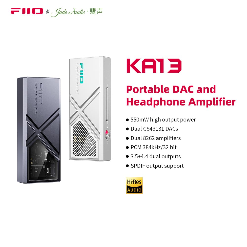 Foto 3 pulgar | Dongle Dac Portátil Fiio/jadeaudio Ka13 Usb-c Plateado - Venta Internacional.
