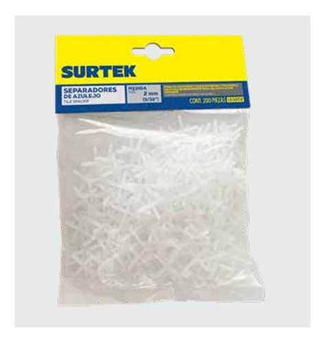 Foto 3 pulgar | Separador De Azulejos 2 Mm 200 Piezas Plástico Surtek