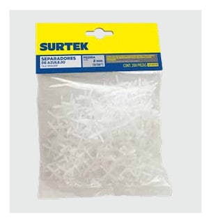 Foto 2 | Separador De Azulejos 2 Mm 200 Piezas Plástico Surtek