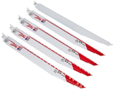 Foto 1 | Sawzall Blade Milwaukee The Ax, 12 Pulgadas, 5/8 Tpi, Paquete De 5 - Venta Internacional.