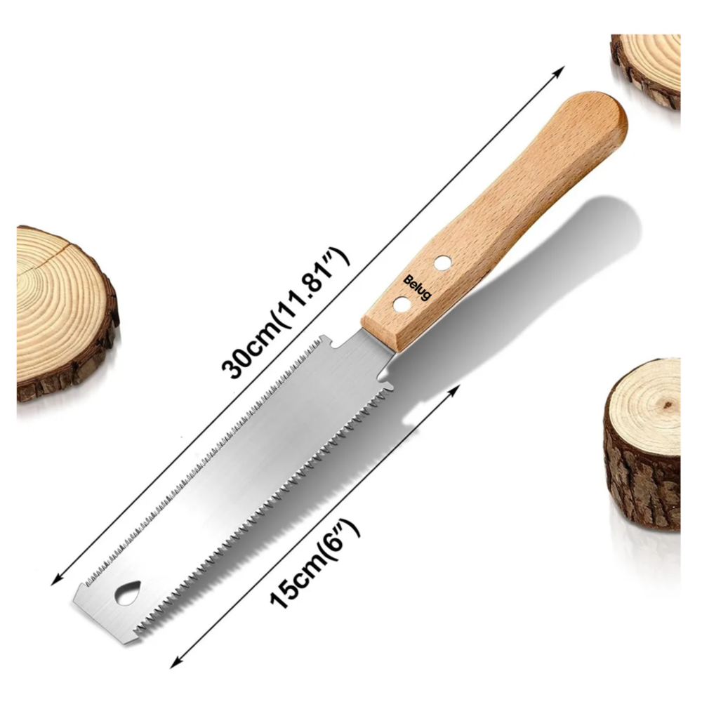 Foto 3 pulgar | 2pz Serrucho Japonés Para Corte Madera 30 Cm Belug  Café Con Plata