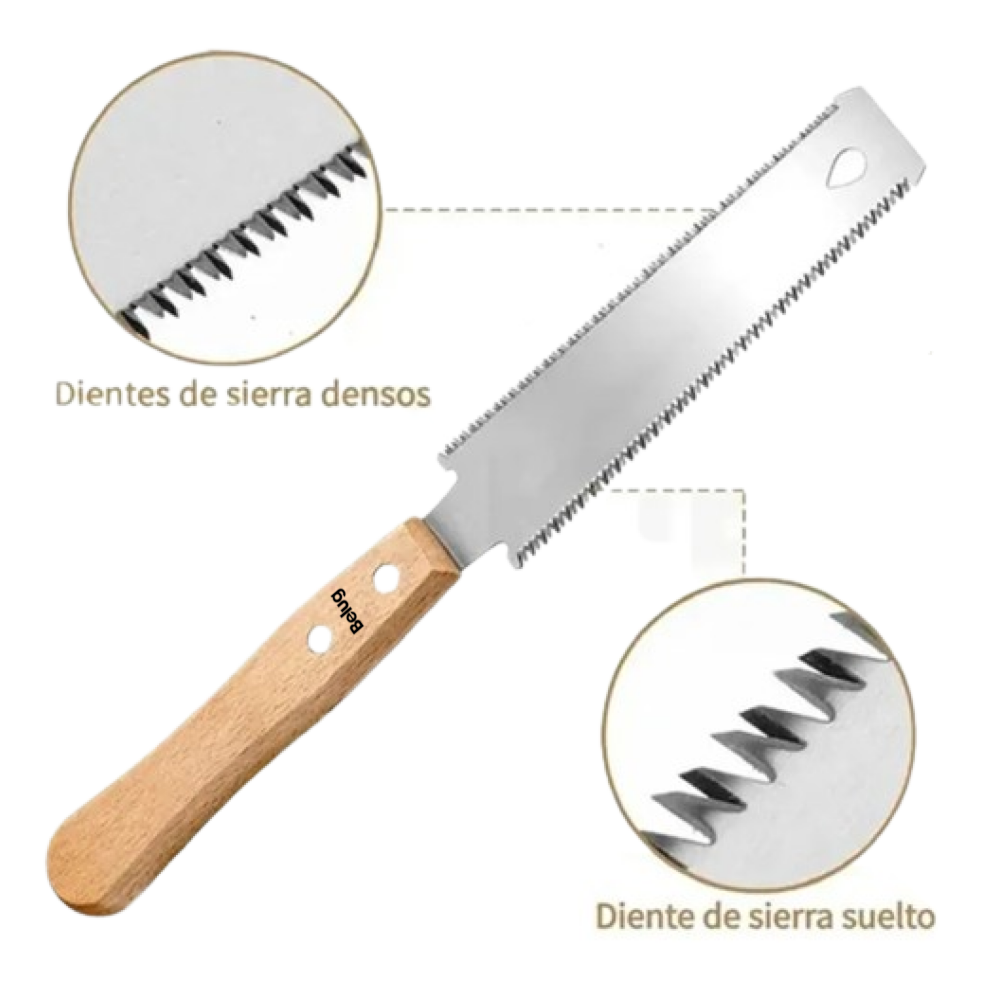 Foto 5 pulgar | 2pz Serrucho Japonés Para Corte Madera 30 Cm Belug  Café Con Plata