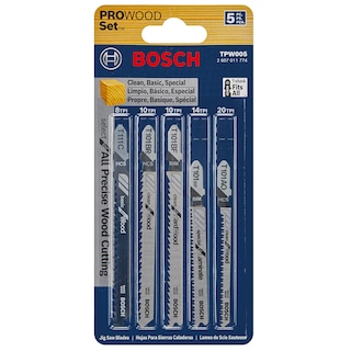 Foto 1 | Juego De Hojas De Sierra Caladora Bosch Tpw005 Pro-wood, 5 Piezas - Venta Internacional.