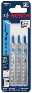 Foto 2 | Hojas De Sierra Caladora Bosch T121gf3 30 Tpi Para Metal Calibre 17-26 - Venta Internacional.