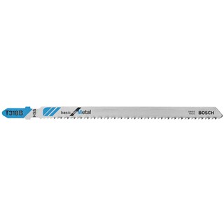 Foto 1 | Hojas De Sierra Caladora Bosch T318b 14 Tpi 133 Mm Para Metal, 5 Unidades - Venta Internacional.