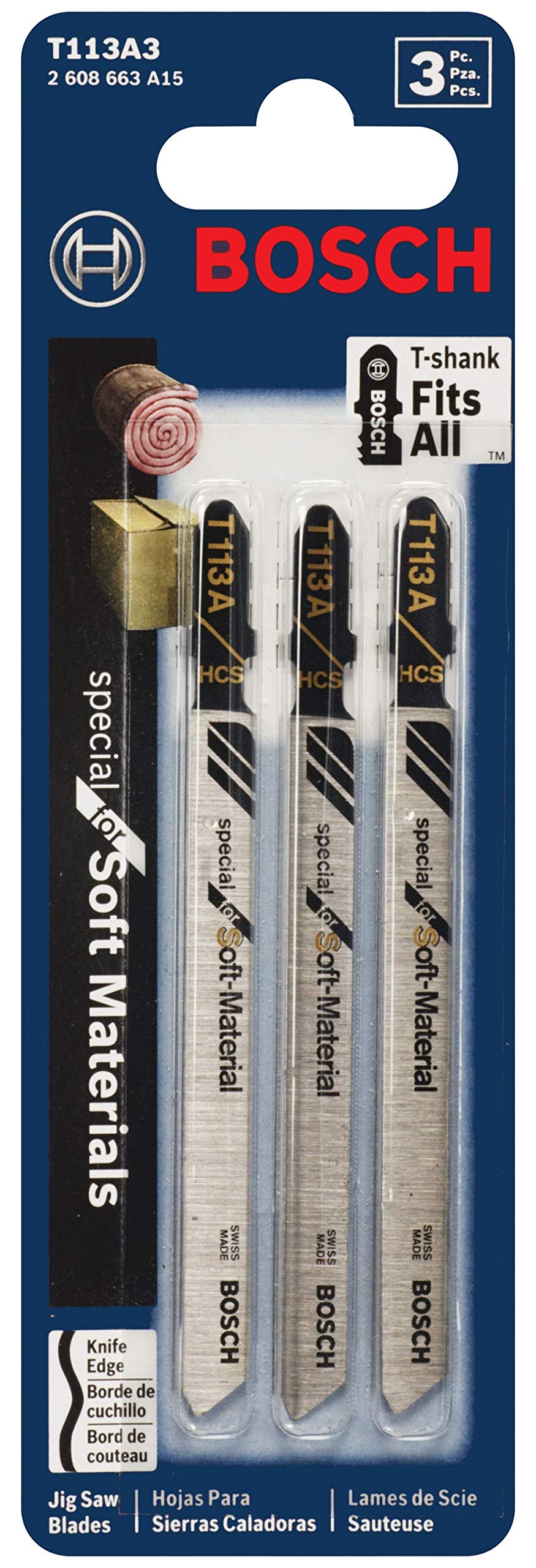 Foto 2 | Hojas De Sierra Caladora Bosch T113a3, Paquete De 3 Unidades De 10 Cm, Ideales Para Materiales Blandos - Venta Inte