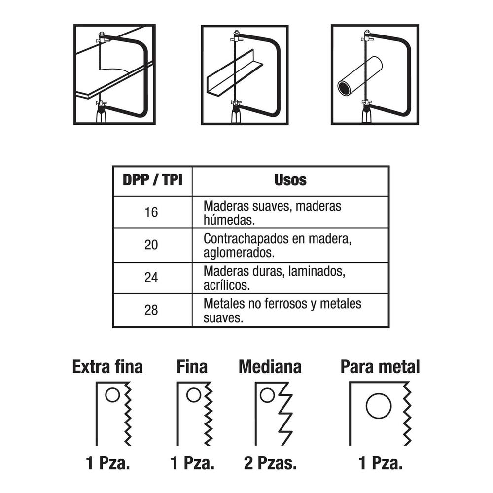 Foto 4 pulgar | Arco Calador Para Segueta Estructura De Acero 6'' Pretul Aca-6
