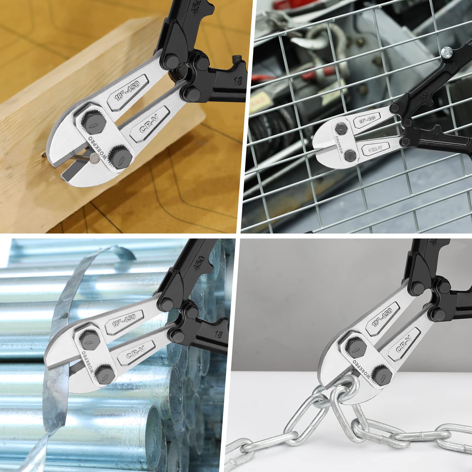 Foto 8 pulgar | Cortador De Pernos Workpro Plegable, 45 Cm, Acero Cromado Vanadio - Venta Internacional.