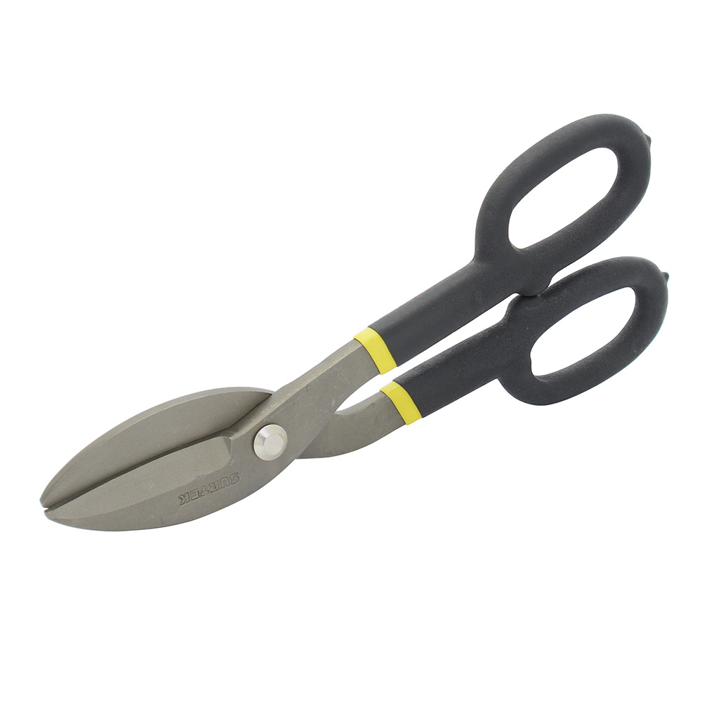 Foto 2 pulgar | Tijeras Para Hojalatero Con Mango Rubber Grip, Angulada 10'' Surtek