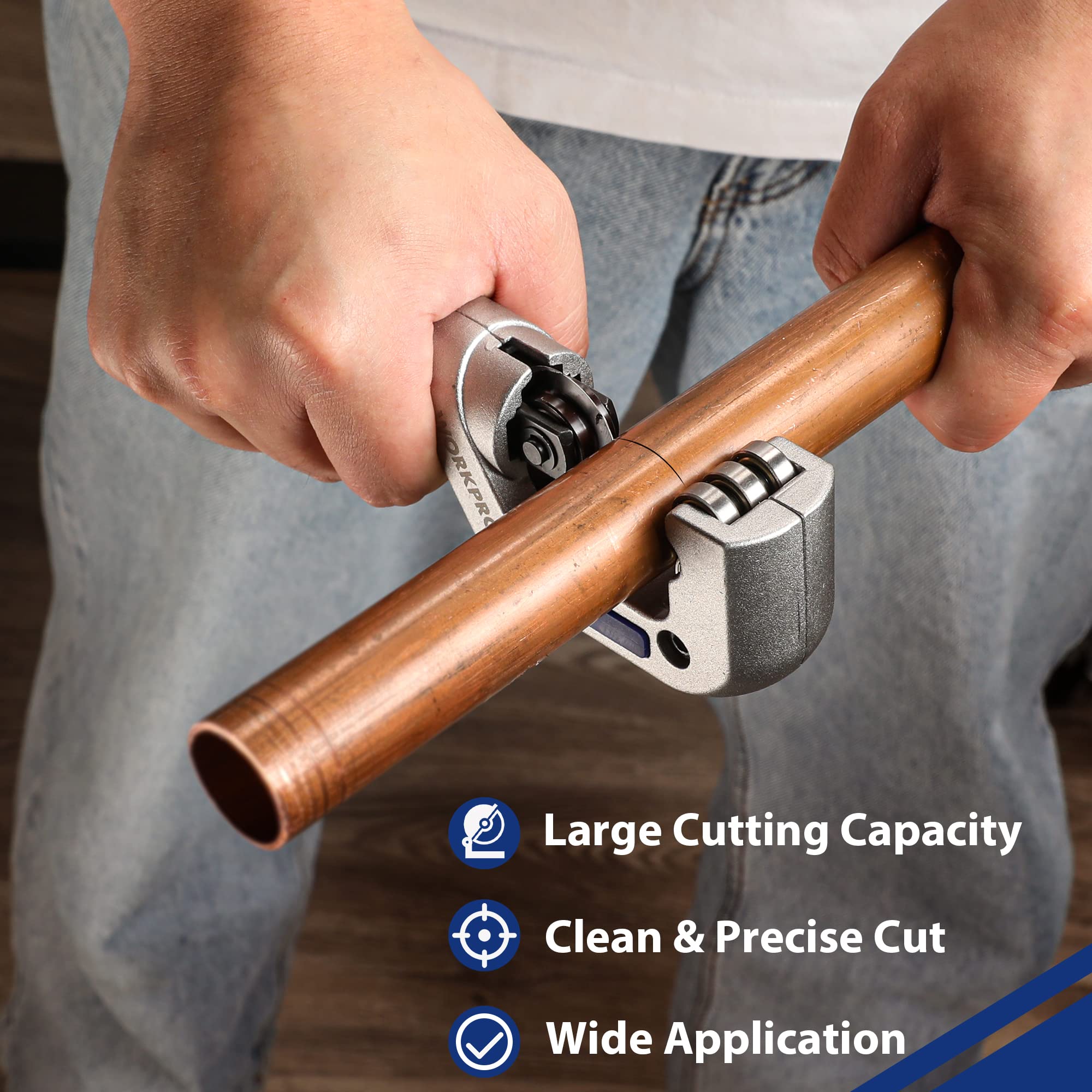 Foto 7 | Juego De Cortatubos Workpro De 3 Piezas Con Tapa De Corte De 1/8» -1-1/4» - Venta Internacional.
