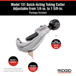 Foto 7 | Cortador De Tubos Ridgid 151 De 1/4 A 1-5/8 Pulgadas Para Cobre Y Latón - Venta Internacional.