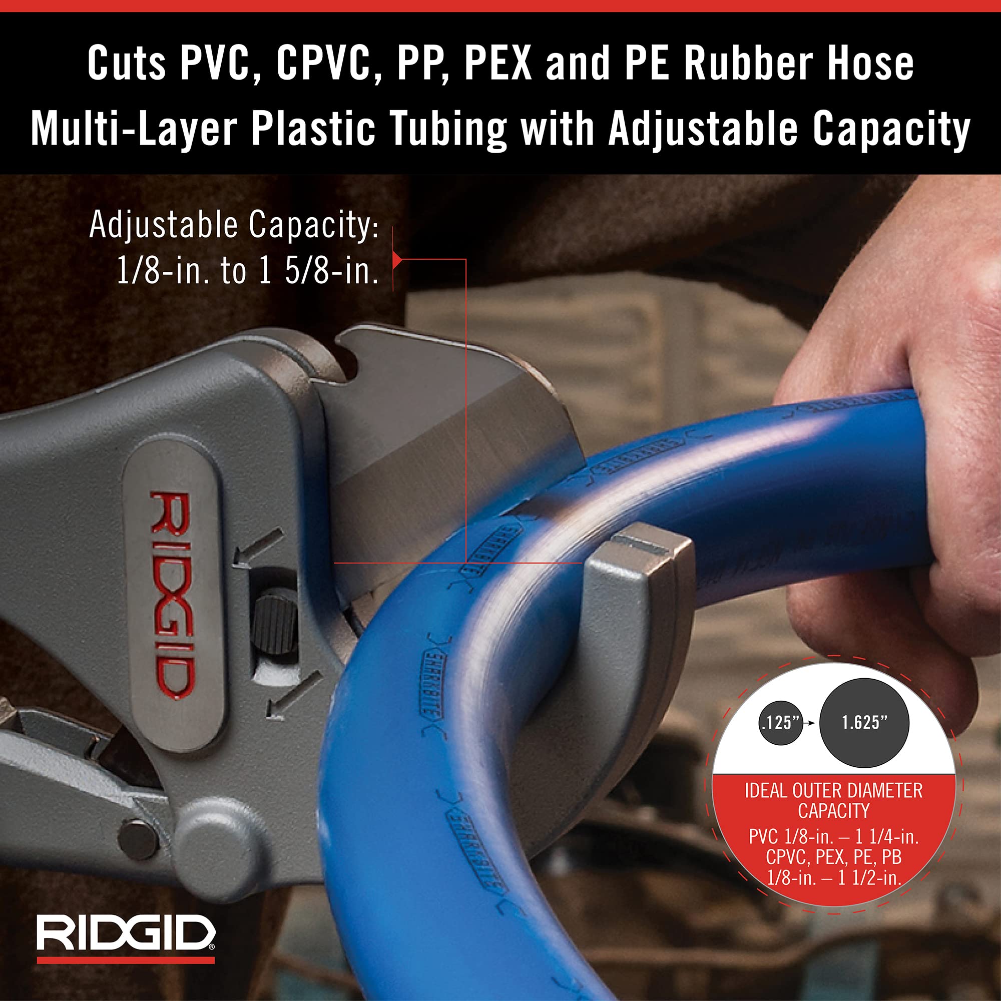 Foto 4 pulgar | Cortador De Tubos Y Tuberías Ridgid Rc-1625, Aluminio, Acción Con Trinquete - Venta Internacional.