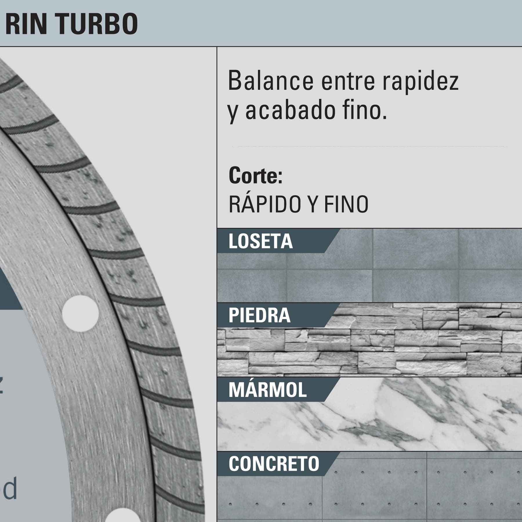 Foto 2 | Disco de Diamante Rin Turbo Diametro 7p Truper color Plateado