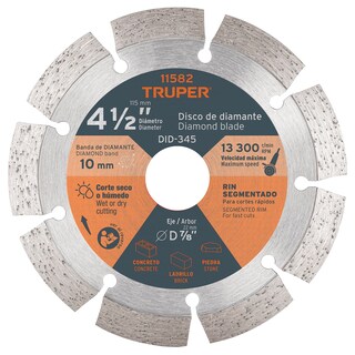 Foto 1 | Disco De Diamante Rin Segmentado Truper Diámetro 41/2p