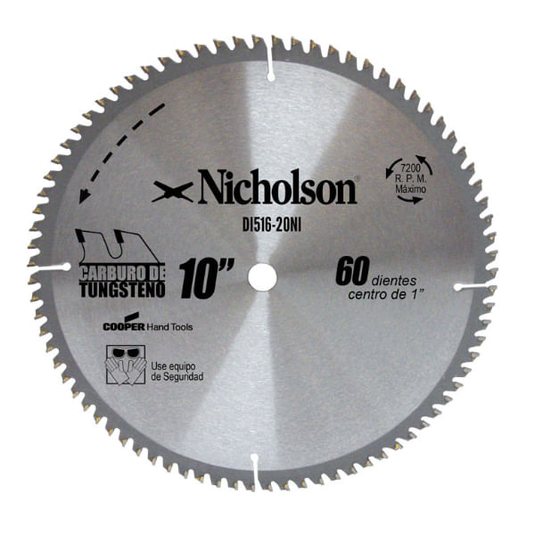 Disco Sierra Circular Nicholson 10” 60dt