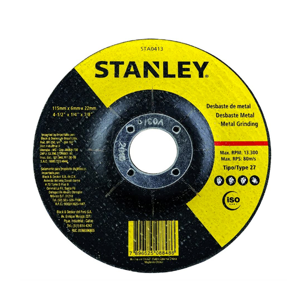 Disco de Desbaste de Metal Stanley A0413