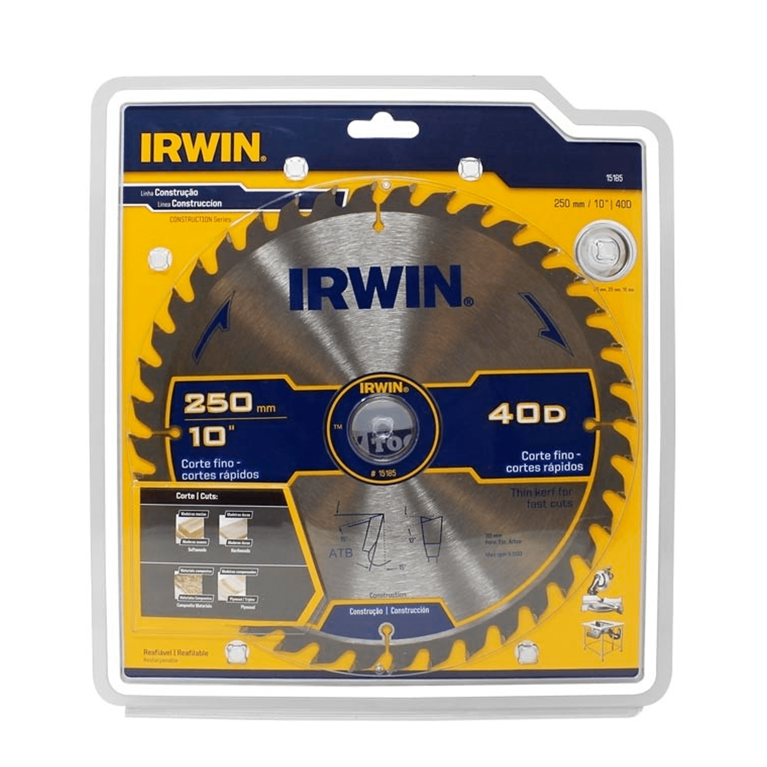 Foto 2 pulgar | Disco Irwin para Sierra Circular Sprint de 10" x 40 d x 30 mm