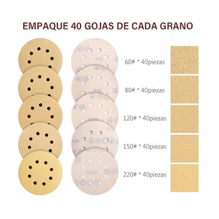 Foto 3 | Discos Lija Perforados 5" Eo Safe Imports Esi-4396 color Beige 200 Piezas