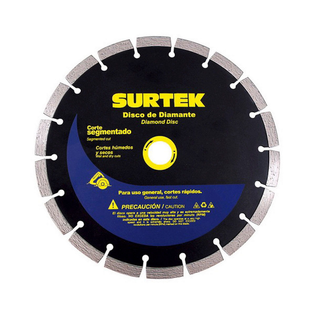 Disco Diamante Surtek 4.1/2”x5/64”x7/8” Segmentado Usos Generales