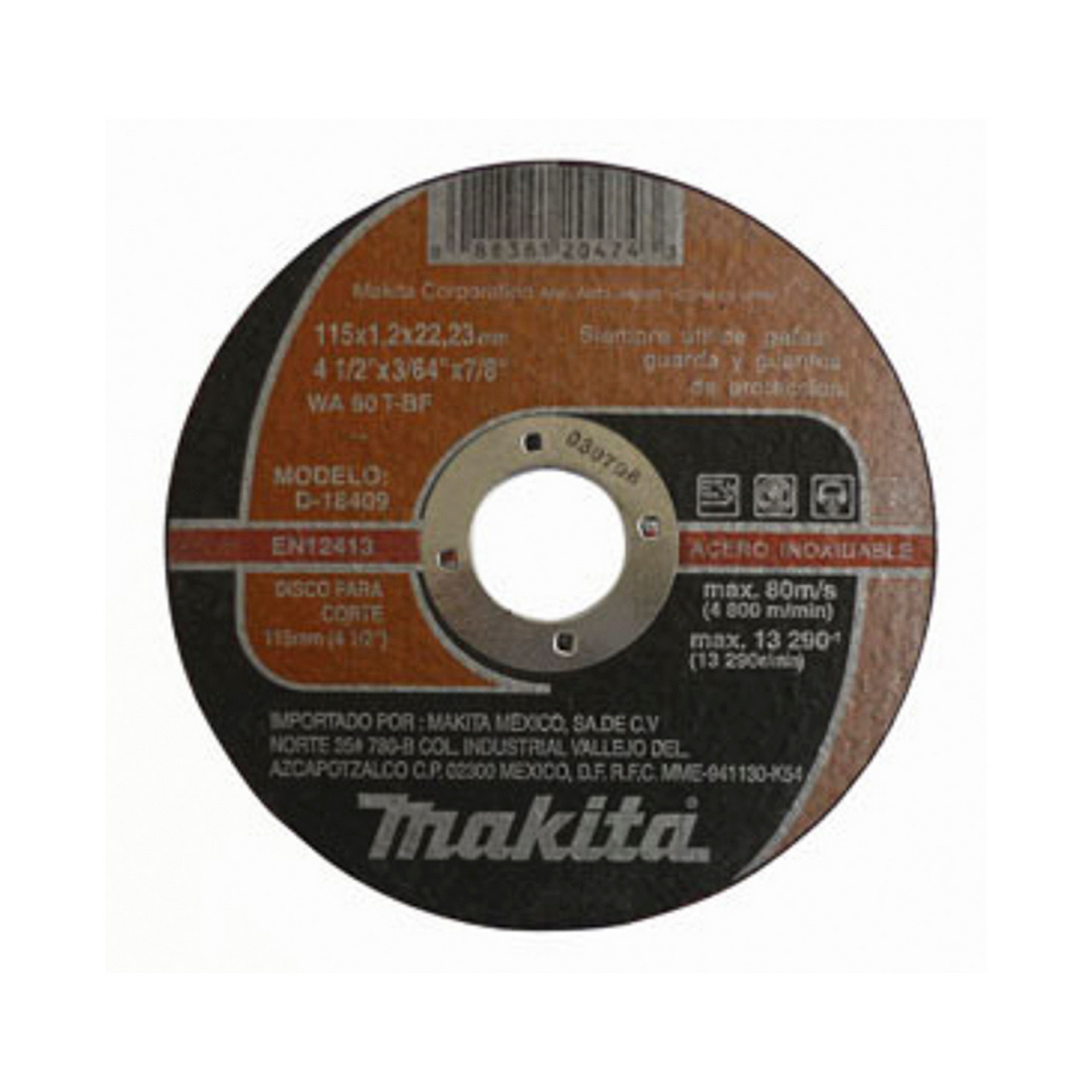 Foto 2 pulgar | Disco Corte Makita Acero Inoxidable 4.1/2”x3/64”x7/8” Larga Duracion