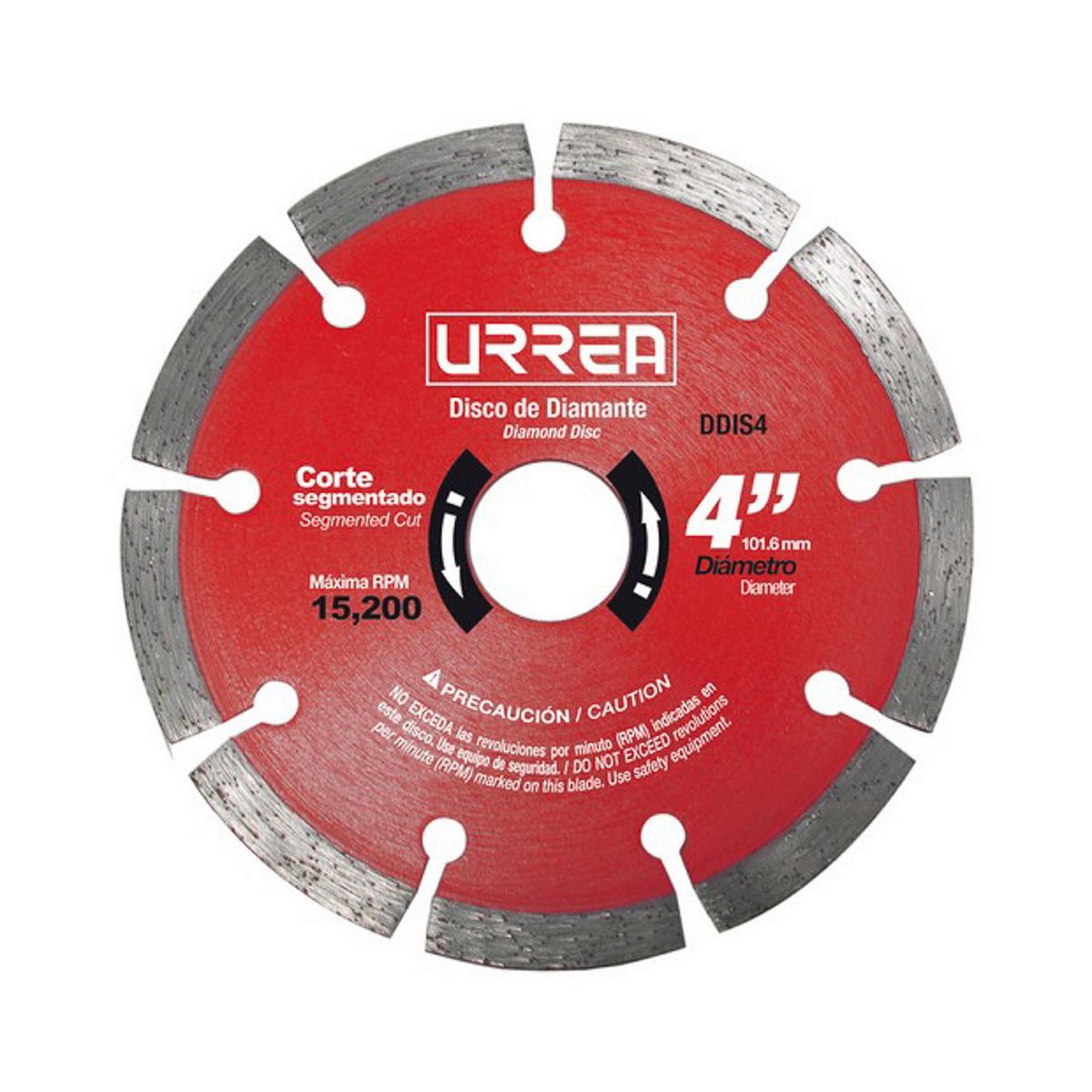 Disco Diamante Urrea 4.1/2”x5/64”x7/8” Segmentado Corte Concreto (uso Industrial)