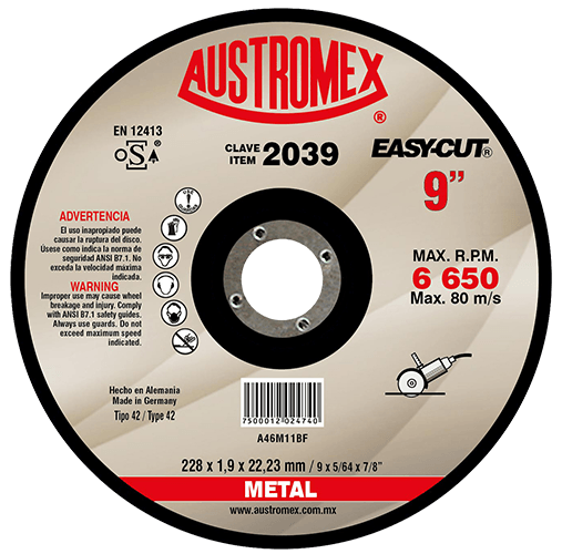 Disco de Corte para Metal Ferroso Easy-Cut G-46 Austromex 2039