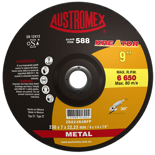 Disco de Desbaste para Metal Kreator G-24 Austromex 588