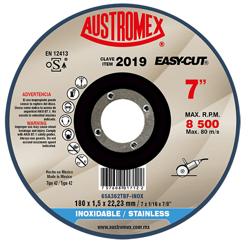 Foto 2 pulgar | Disco de Corte para Acero Inoxidable Easy-cut G-46 Austromex 2019