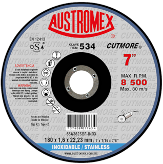 Foto 1 | Disco de Corte para Acero Inoxidable Cutmore G-24 Austromex 534