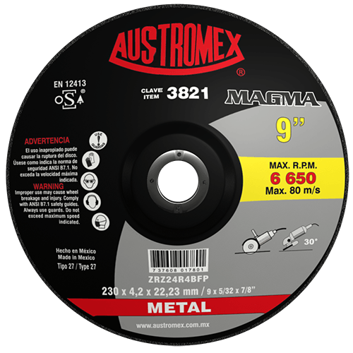 Foto 2 pulgar | Disco de Corte y Desbaste para Metal Magma G-24 Austromex 3821